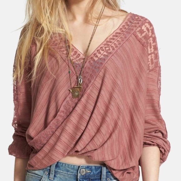 Free People Tops - Free People Valley City Lace Drape Open Back Top